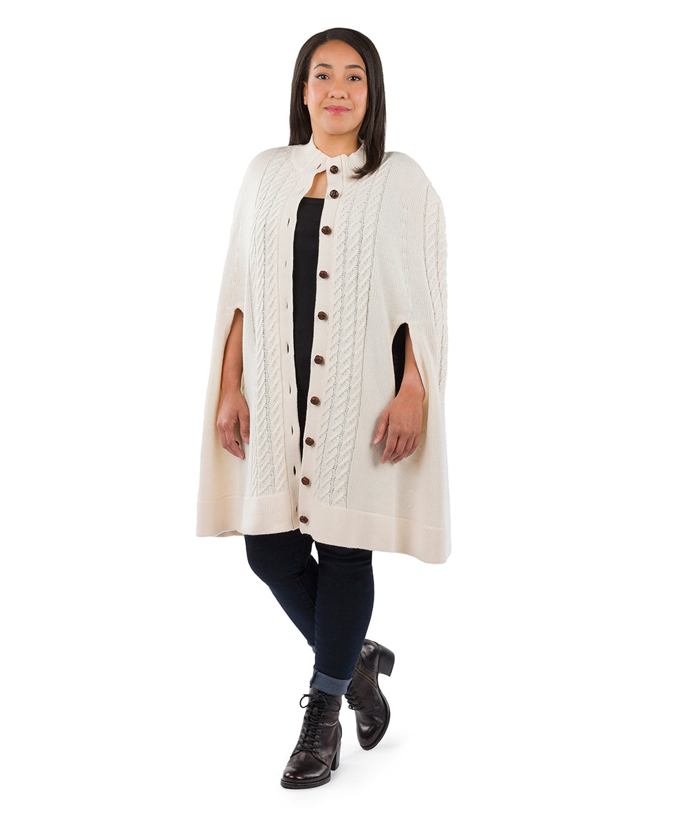 Patricia Nash Long Cable Cape - Vintage