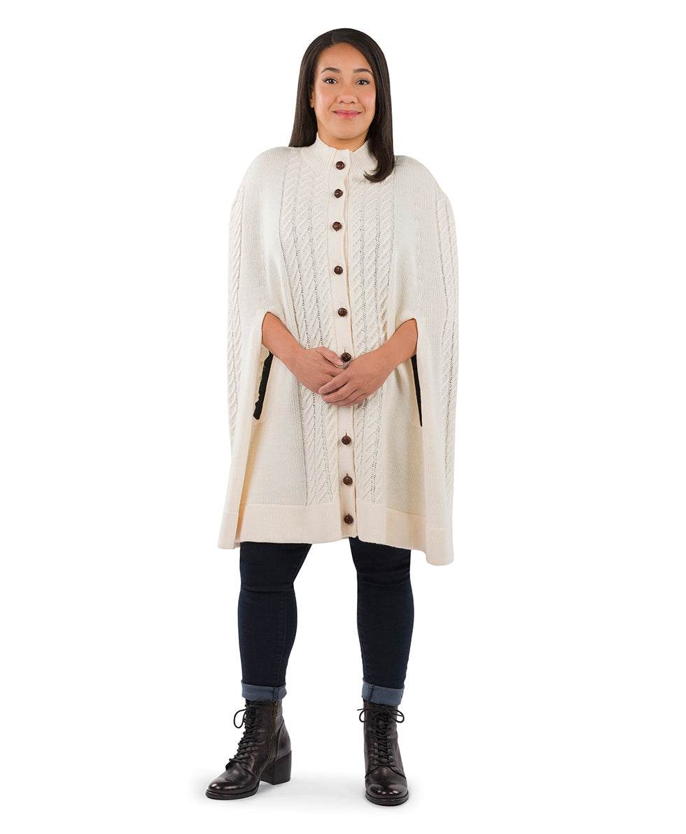 Patricia Nash Long Cable Cape - Vintage