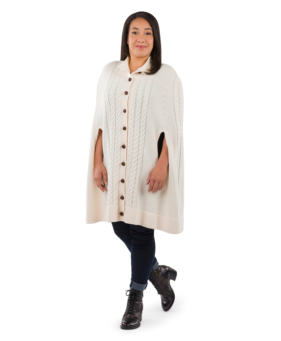 Patricia Nash Long Cable Cape - Vintage