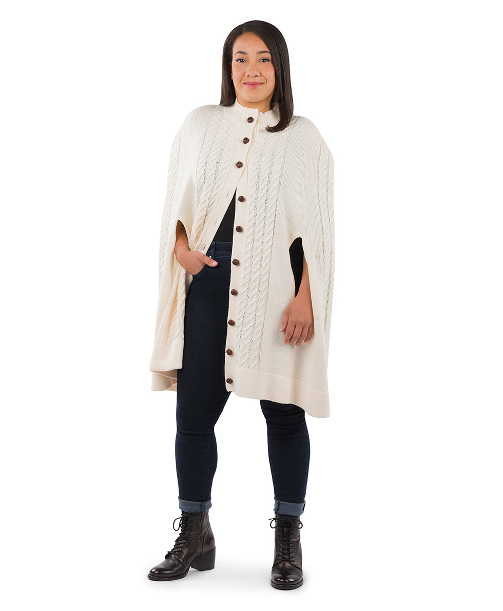 Patricia Nash Long Cable Cape - Vintage