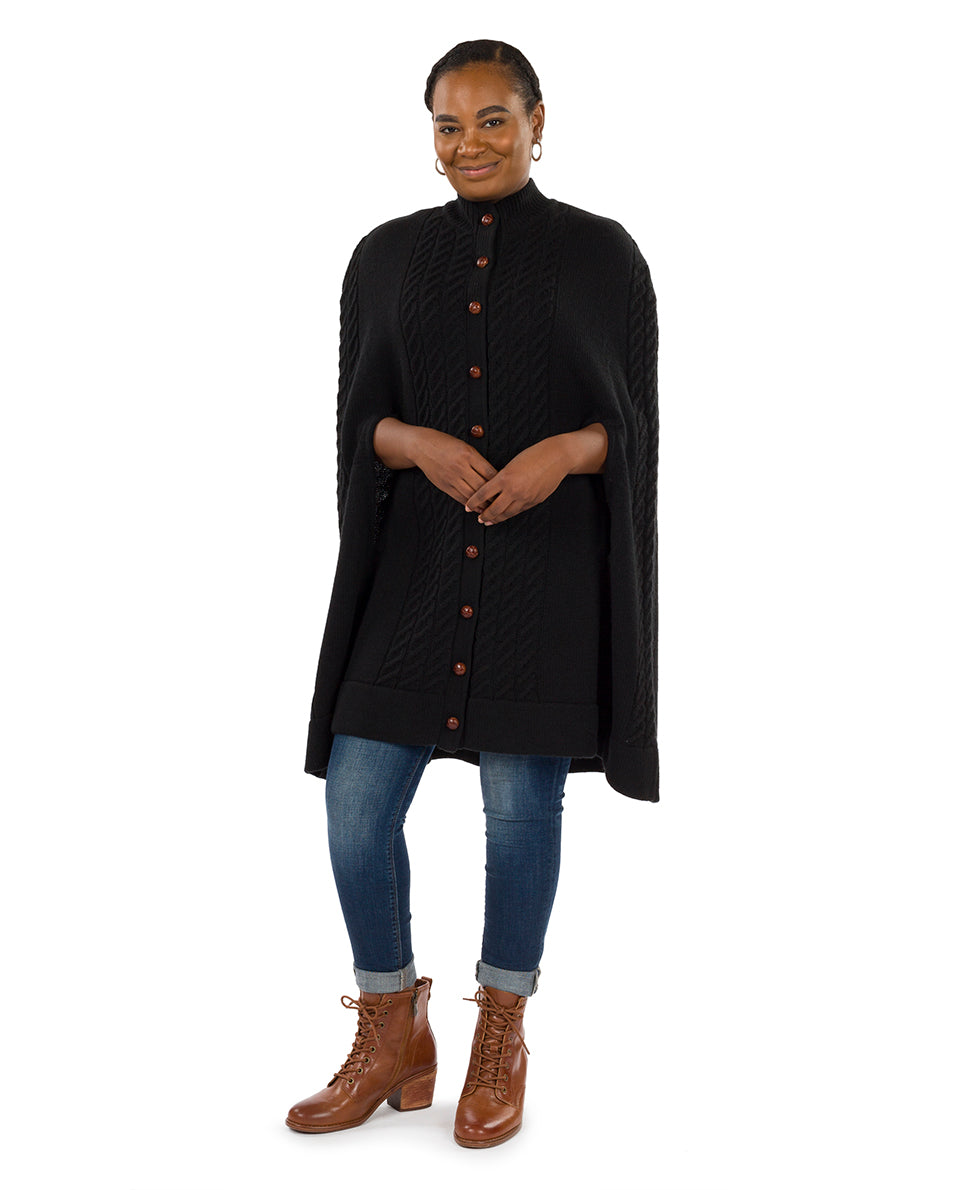 Patricia Nash Long Cable Cape - Vintage