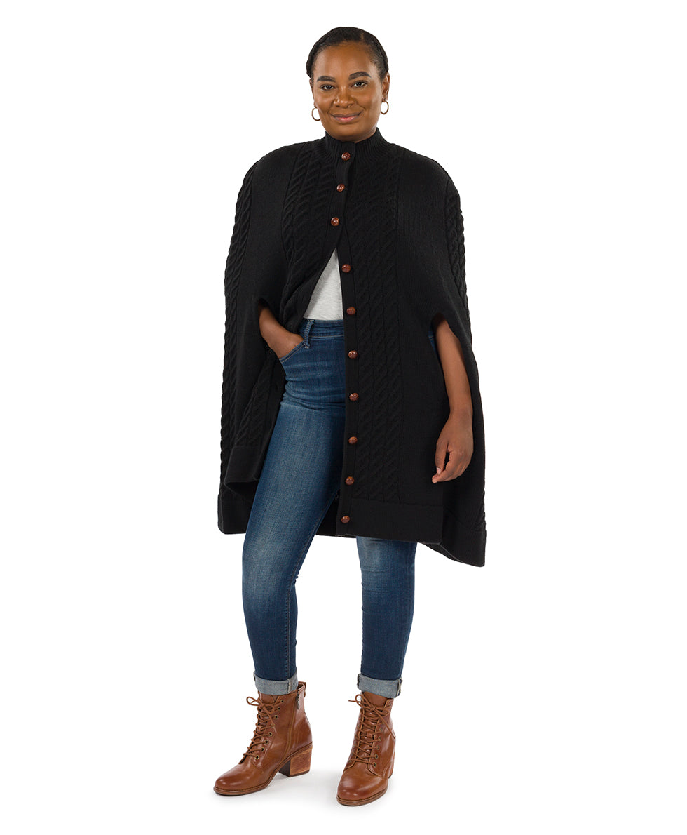 Patricia Nash Long Cable Cape - Vintage