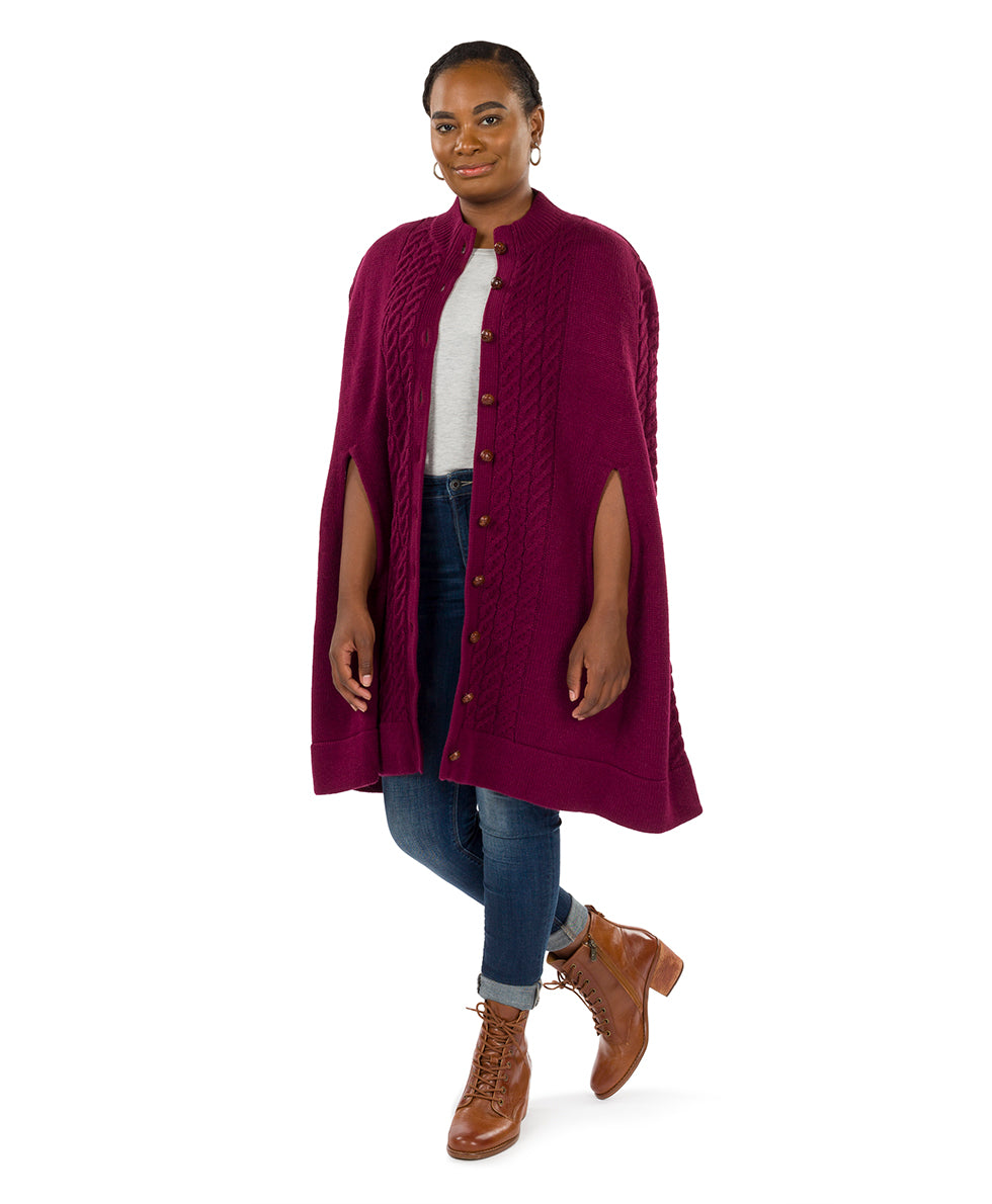Patricia Nash Long Cable Cape - Vintage