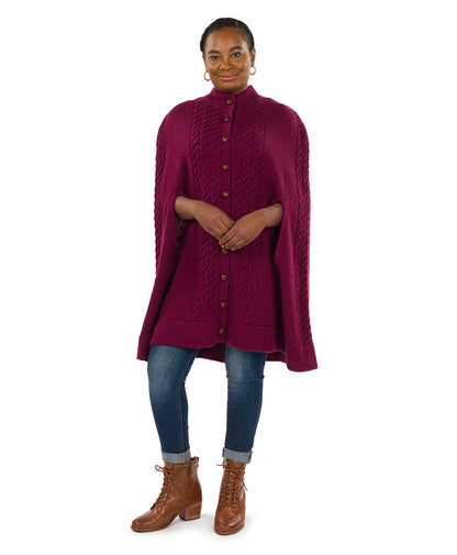 Patricia Nash Long Cable Cape - Vintage