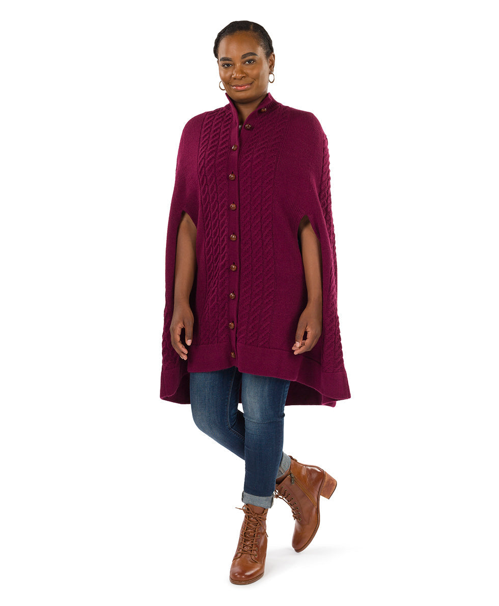 Patricia Nash Long Cable Cape - Vintage