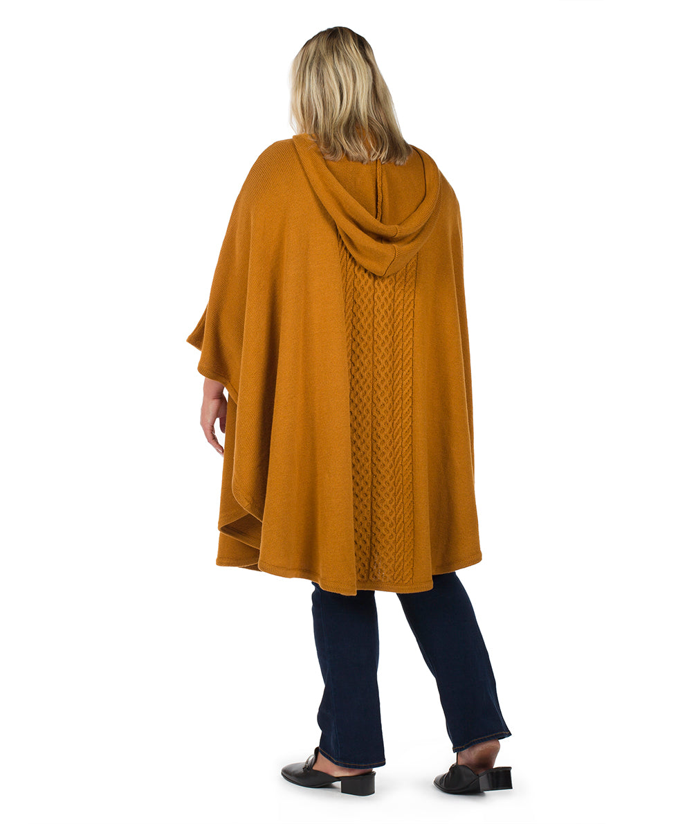 Patricia Nash Hooded Cape with Clasp - Cable