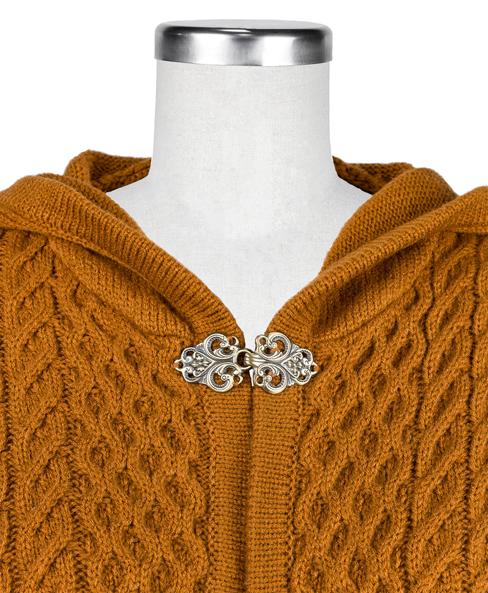 Patricia Nash Hooded Cape with Clasp - Cable