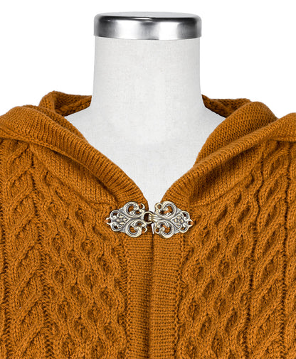Patricia Nash Hooded Cape with Clasp - Cable