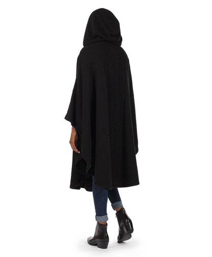 Patricia Nash Hooded Cape with Clasp - Cable