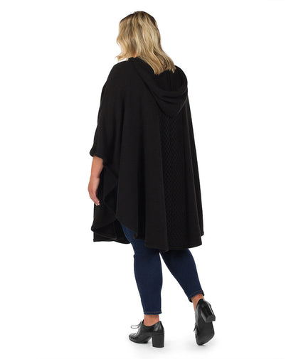 Patricia Nash Hooded Cape with Clasp - Cable