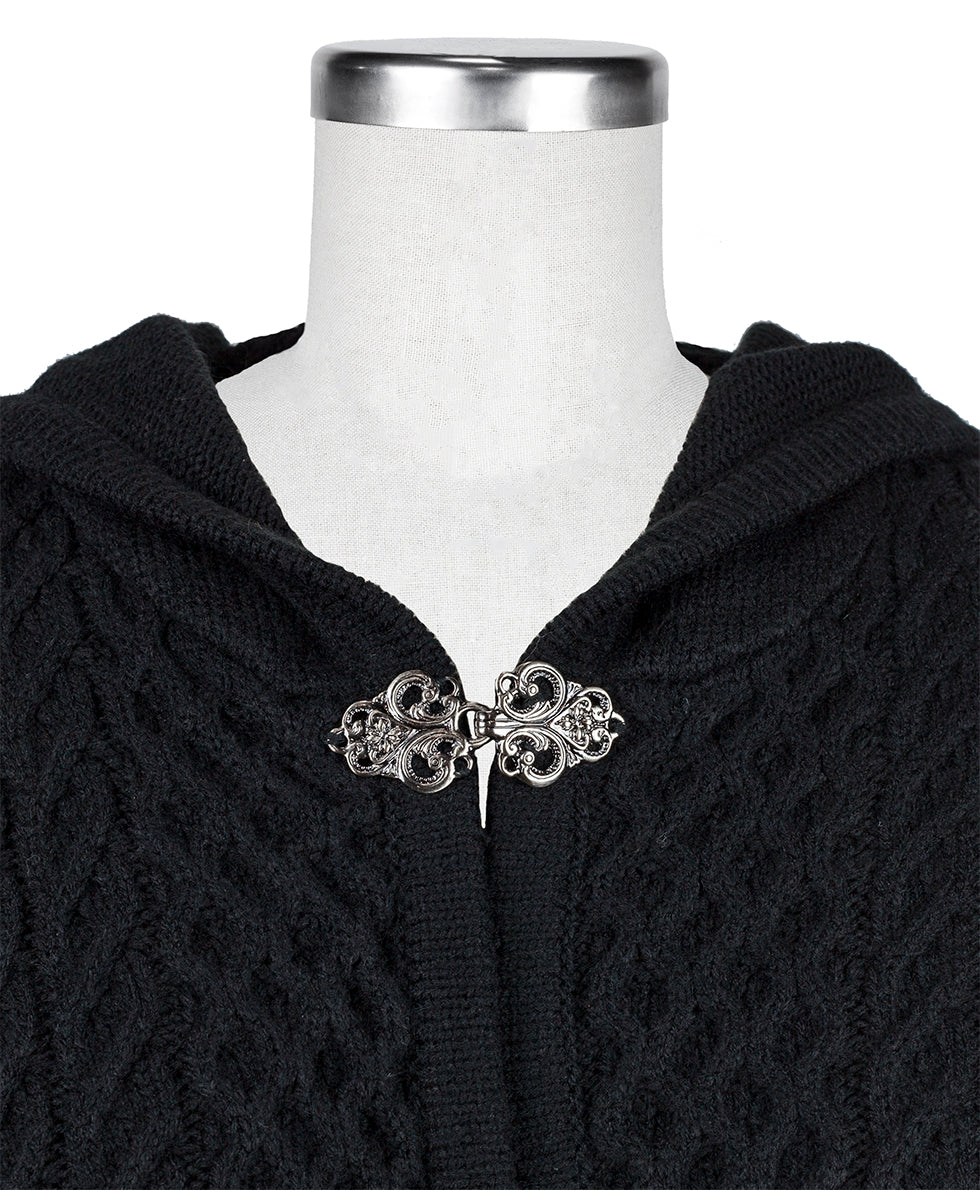 Patricia Nash Hooded Cape with Clasp - Cable