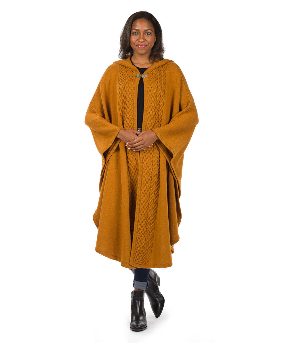 Patricia Nash Hooded Cape with Clasp - Cable