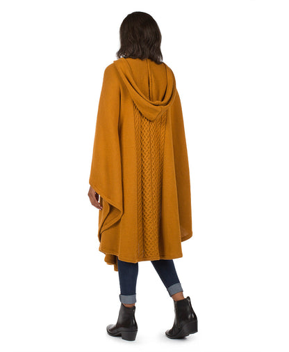 Patricia Nash Hooded Cape with Clasp - Cable