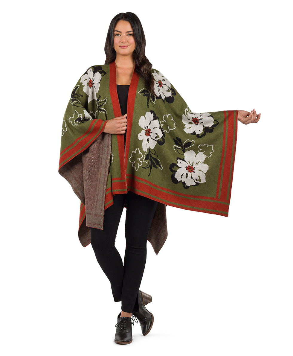 Patricia Nash Shawl - Marigold Harvest - Soft Olive