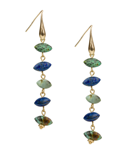 Patricia Nash 5 Stone Drop Earrings - Nautical Collection