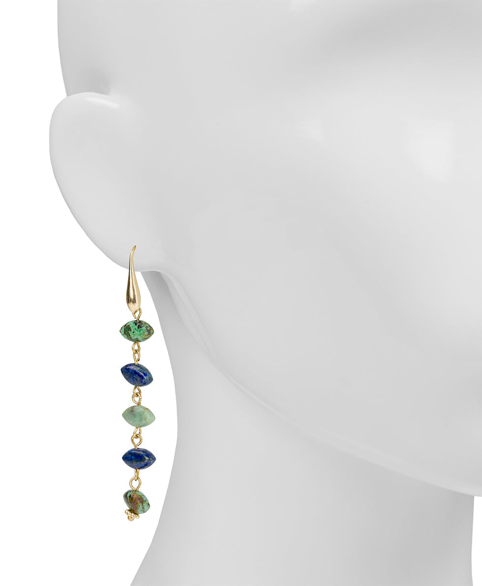 Patricia Nash 5 Stone Drop Earrings - Nautical Collection