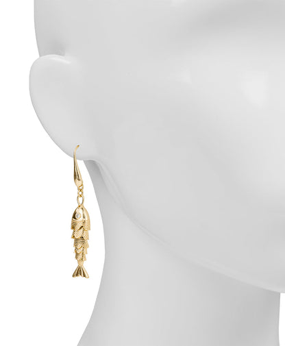 Patricia Nash Double Fish Drop Earrings - Nautical Collection
