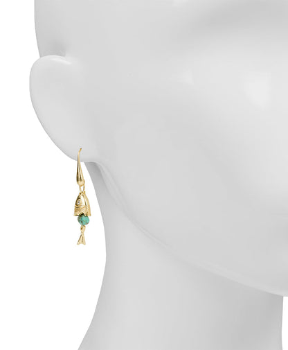 Patricia Nash Marquise Fish Drop Earrings - Nautical Collection