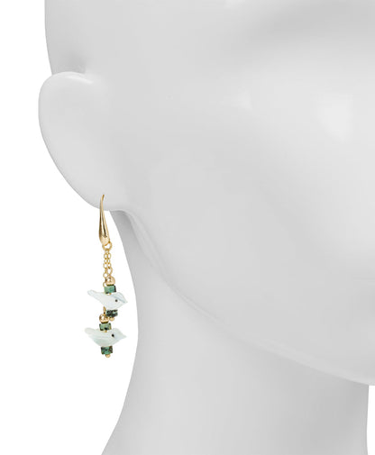 Patricia Nash Double Bird Drop Earrings- Mother of Pearl Bird Collection
