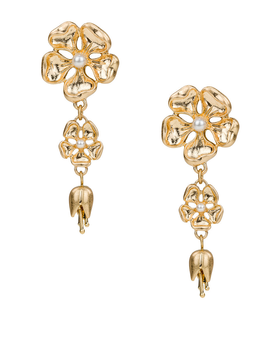 Patricia Nash Double Drop Post Earrings - French Garden Collection