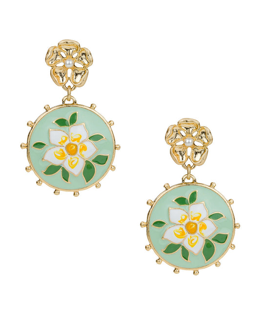 Patricia Nash Flower Post Earrings - Cloisonne Collection