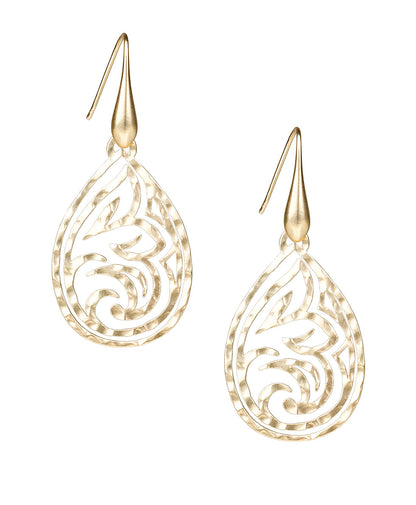 Patricia Nash Lotus Tear Drop Earrings - Lotus Flower