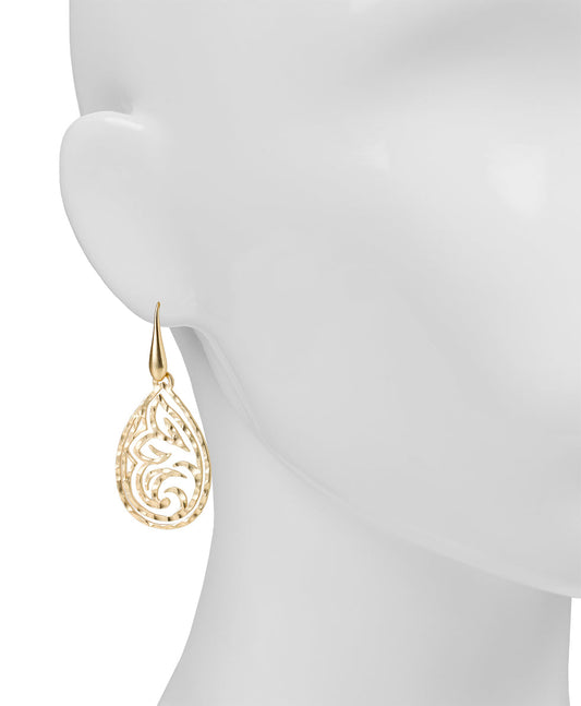Patricia Nash Lotus Tear Drop Earrings - Lotus Flower