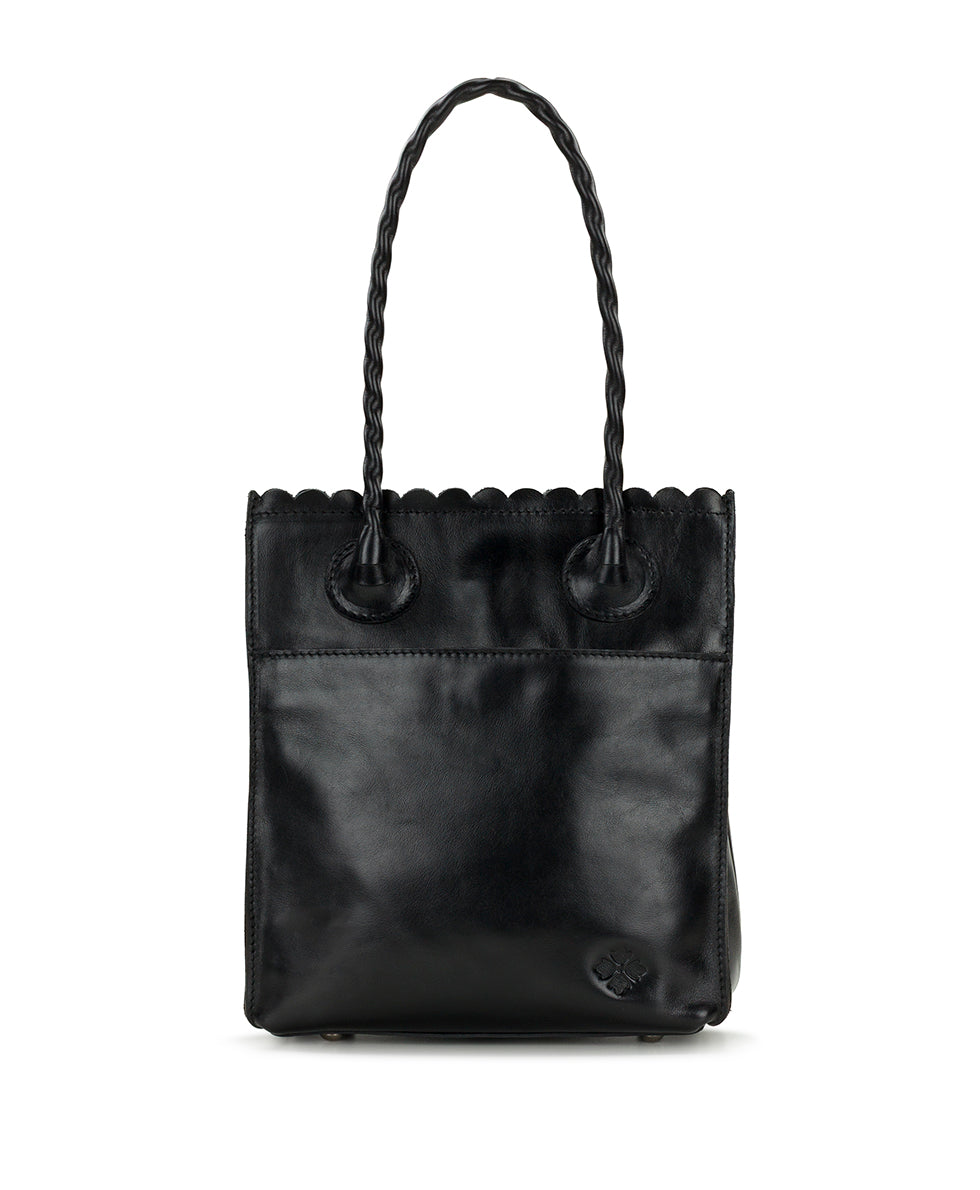 Patricia Nash Charline Tote | Cavo Tooled Applique | Distressed Black