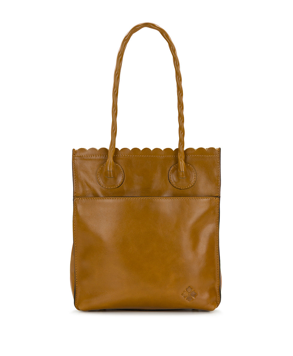 Patricia Nash Charline Tote | Cavo Tooled Applique | Distressed Light Tan