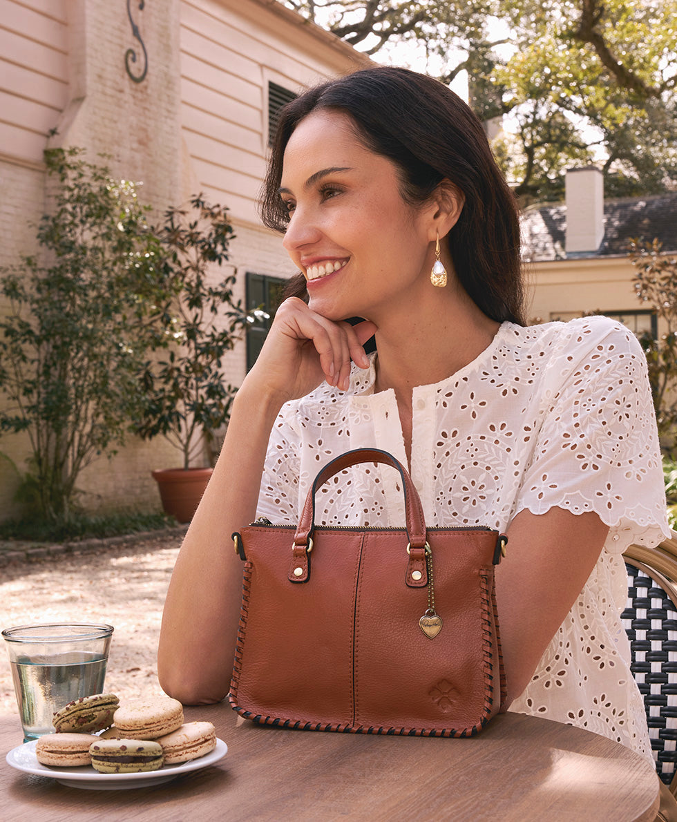 Patricia Nash Mini Briona W/ Leather Crossbody | Rugged Natural Grain |...