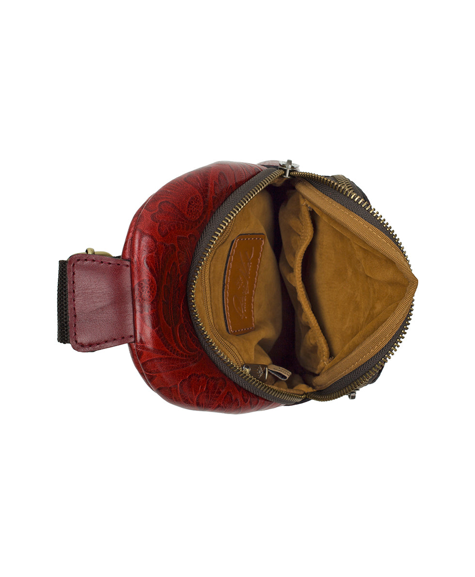 Patricia Nash Louetta Sling | Brazilian Supple Tooled | Red