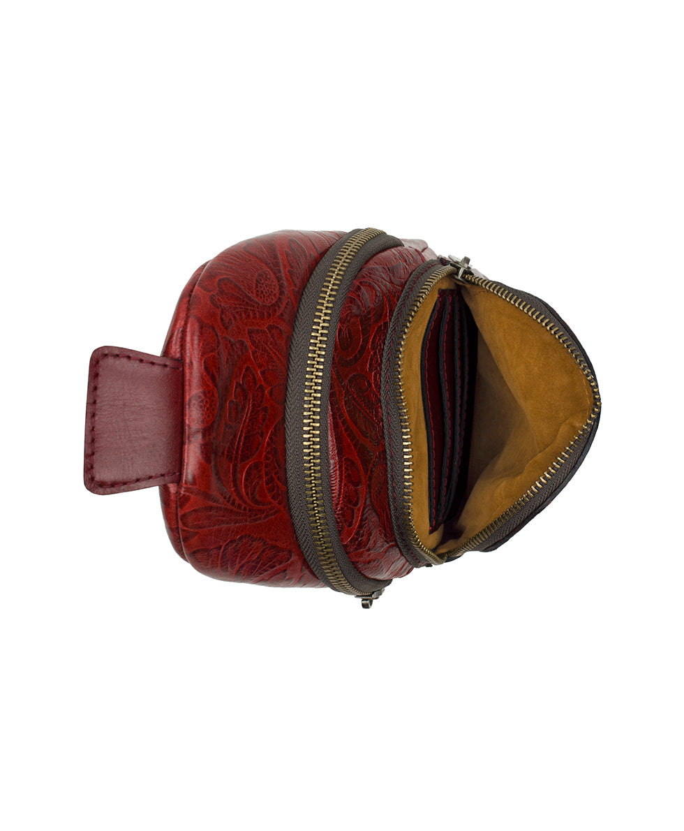 Patricia Nash Louetta Sling | Brazilian Supple Tooled | Red