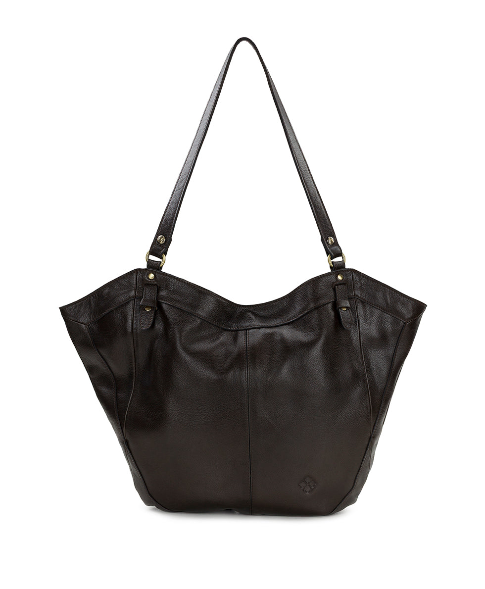 Patricia Nash Liliane Tote | Rugged Natural Grain | Chocolate