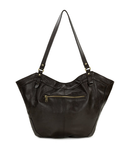Patricia Nash Liliane Tote | Rugged Natural Grain | Chocolate