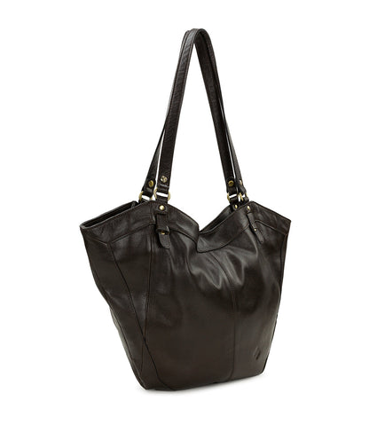 Patricia Nash Liliane Tote | Rugged Natural Grain | Chocolate