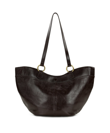 Patricia Nash Meudon Tote | Rugged Natural Grain | Chocolate