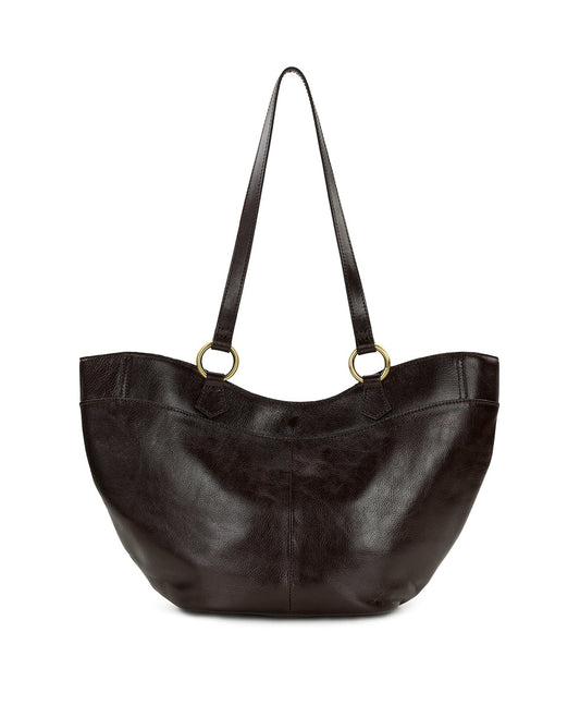 Patricia Nash Meudon Tote | Rugged Natural Grain | Chocolate