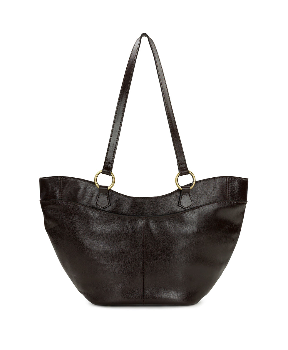Patricia Nash Meudon Tote | Rugged Natural Grain | Chocolate