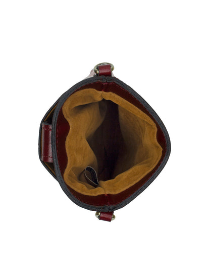 Patricia Nash Leontine Crossbody | Brazilian Supple Tooled | Red