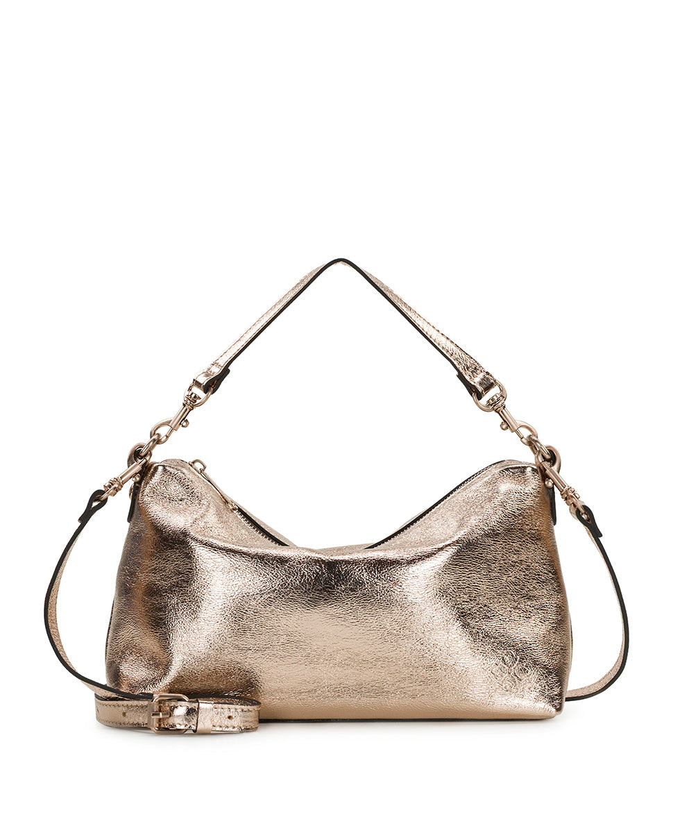 Patricia Nash Kolena Hobo Crossbody | Rugged Natural Grain | Champagne