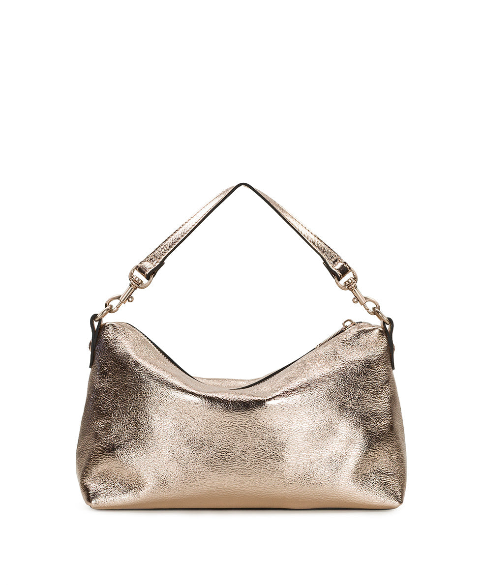 Patricia Nash Kolena Hobo Crossbody | Rugged Natural Grain | Champagne