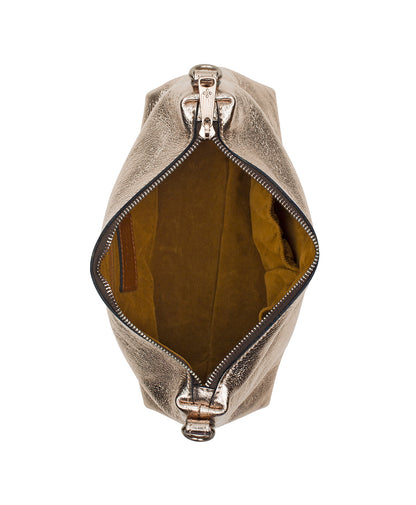 Patricia Nash Kolena Hobo Crossbody | Rugged Natural Grain | Champagne