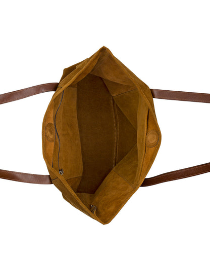 Patricia Nash Elise Tote | Suede Leather | Cognac | Patricia Nash