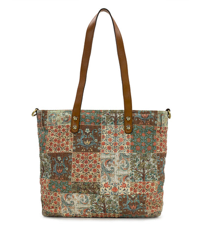 Patricia Nash Perugia Tote | Nordic Patchwork Cotton | Nordic Patchwork