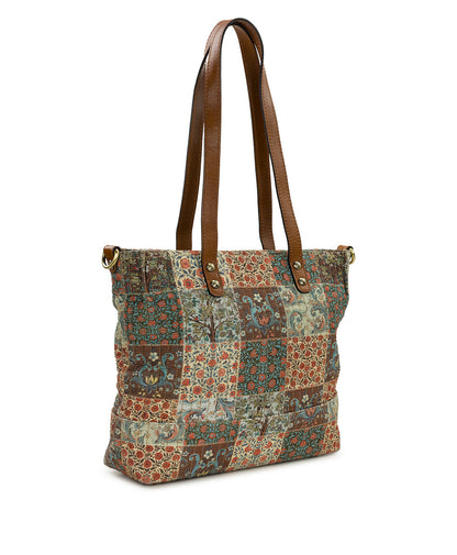 Patricia Nash Perugia Tote | Nordic Patchwork Cotton | Nordic Patchwork