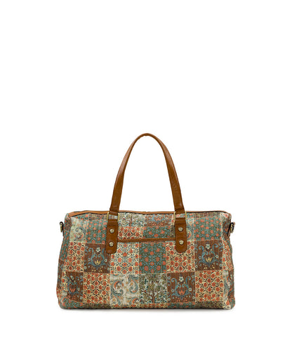 Patricia Nash Milano Weekender | Nordic Patchwork Cotton | Nordic Patch...
