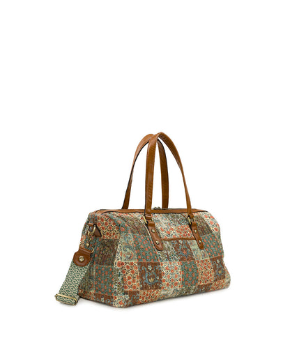 Patricia Nash Milano Weekender | Nordic Patchwork Cotton | Nordic Patch...