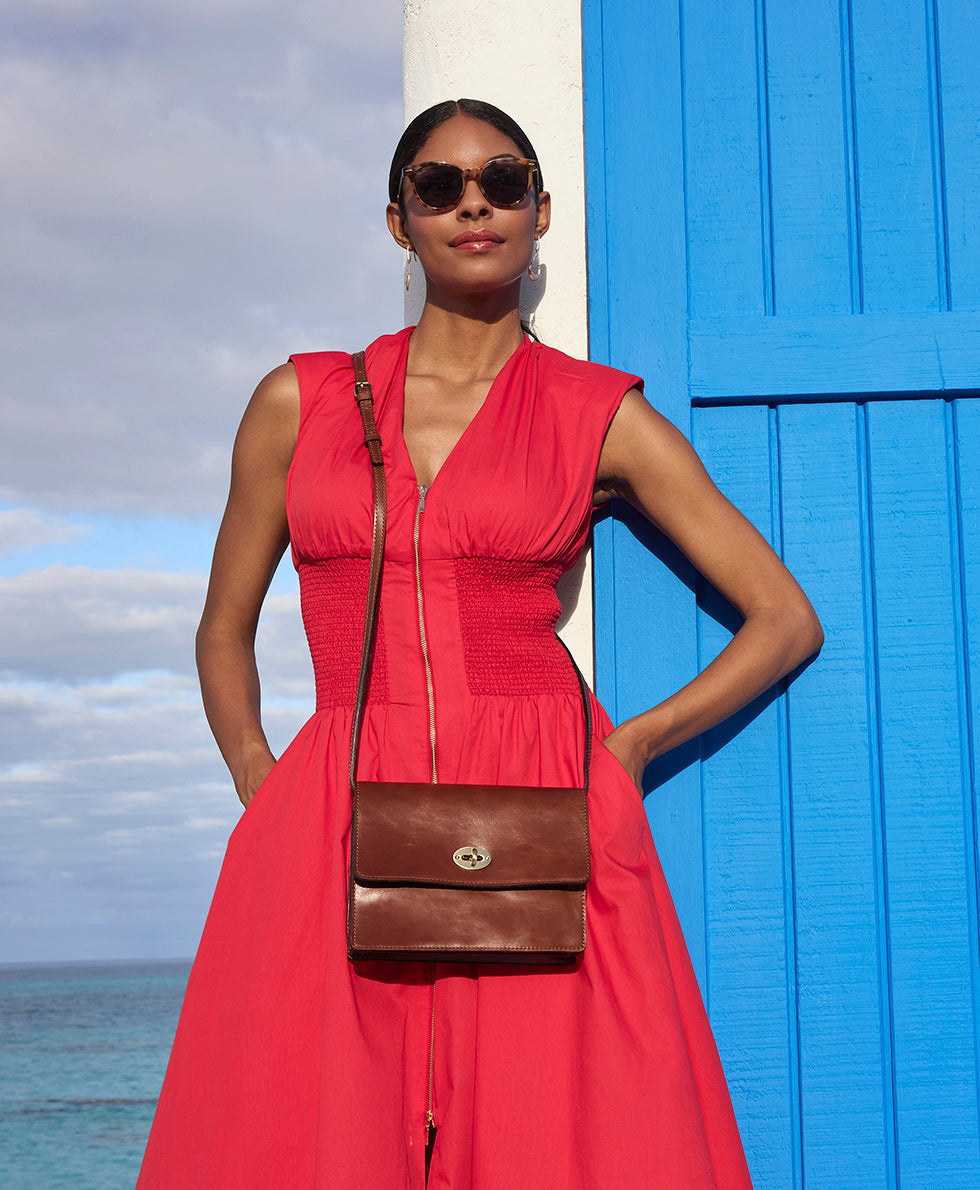 Patricia Nash Livana Crossbody - Vintage Distressed Leather