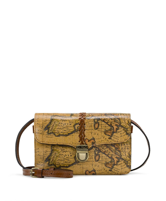 Patricia Nash Bianco Crossbody Organizer - European Map