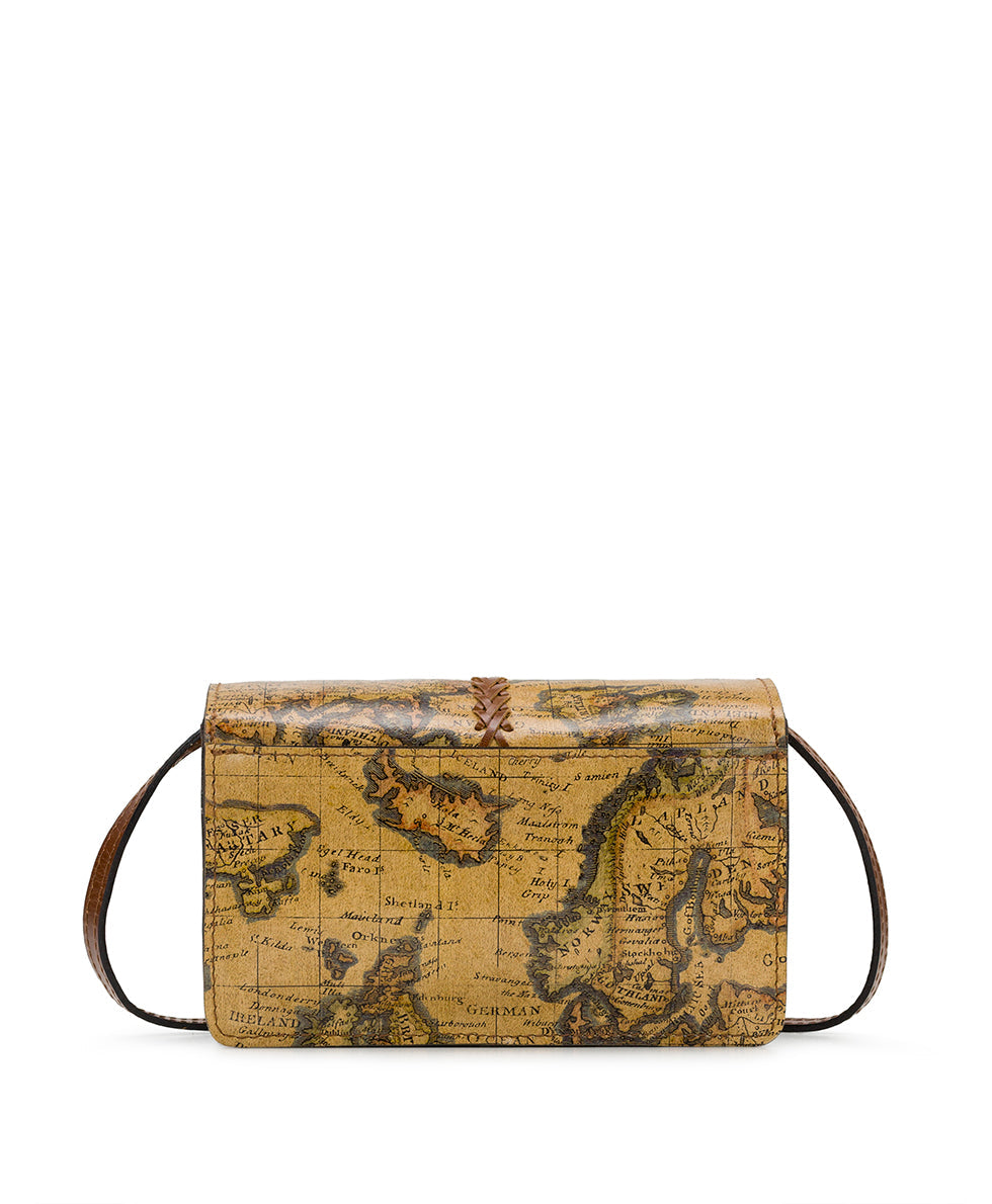 Patricia Nash Bianco Crossbody Organizer - European Map